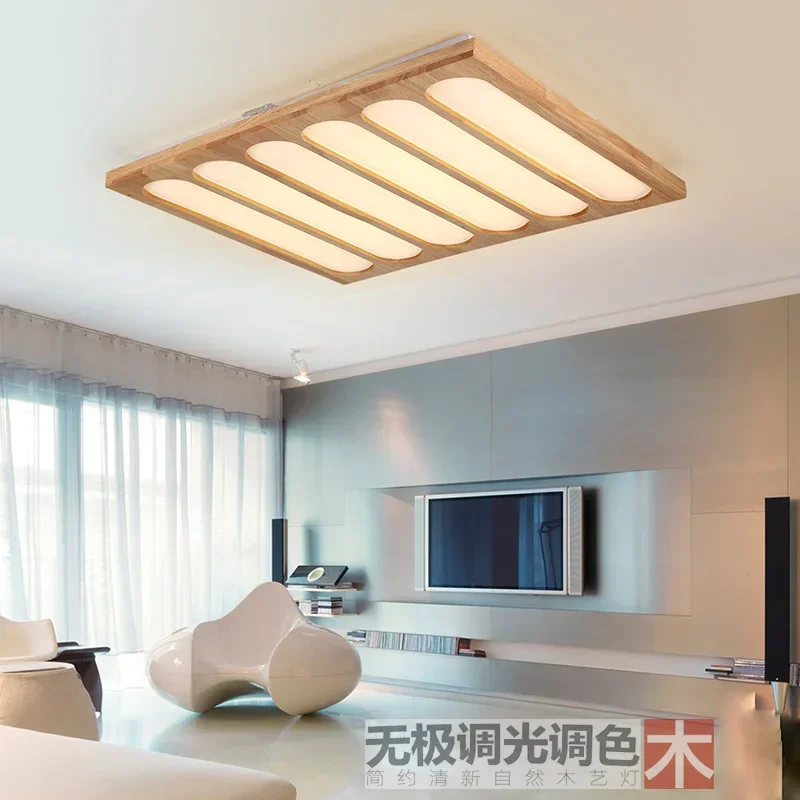

Nordic Chinese Japanese Style Simple Touch Wooden Acrylic LED Ceiling Light For Foyer Office Dinning Room Bedroom Lounge Area