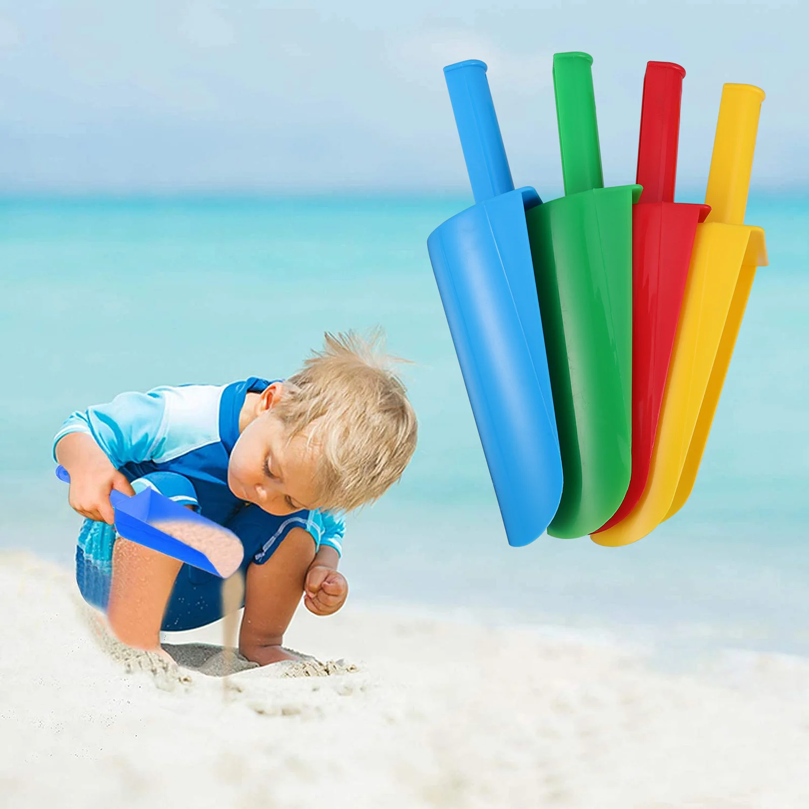 4 Pcs Toddler Toy Outdoor Toys Beach Sand Scoop Playing with Kids Baby Excavator