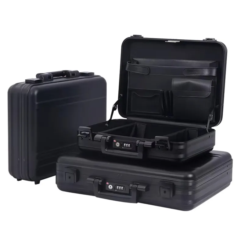 Aluminum Alloy Customizable Luggage TSA Password Toolbox Briefcase Instrument Hardware Equipment Box Watch Jewelry Display Box