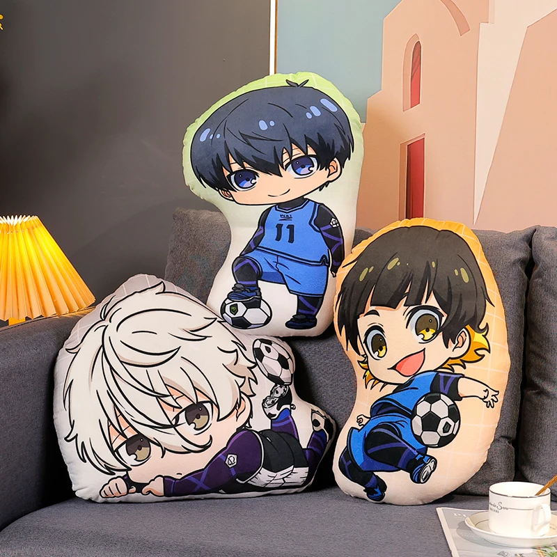 BLUE Lock Anime Plush Toy Pillow Isagi Yoichi Nagi Rin Chigiri Reo BLUE Lock Figure Bachira Meguru Plush  Dolls Birthday Gift