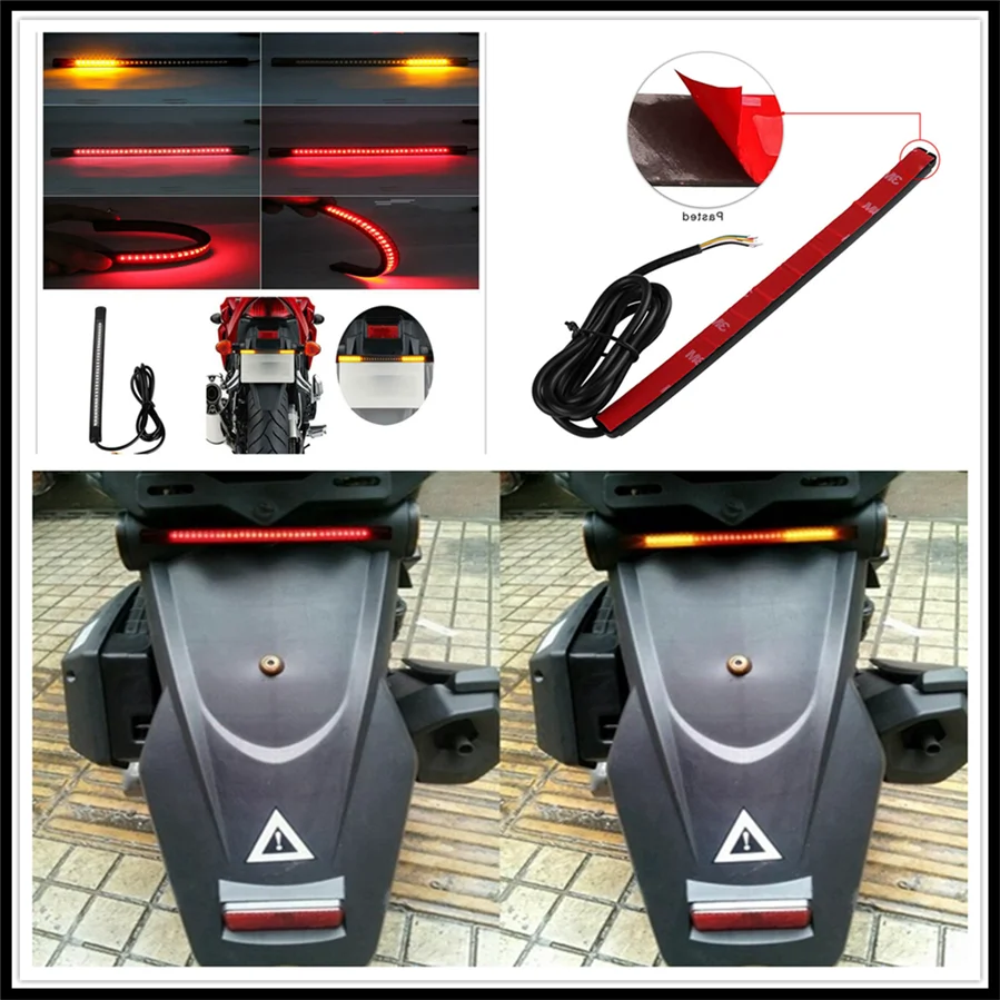 

Motorcycle LED Tail lamp Plate Light Brake Stop Turn Signal Strip for Kawasaki CONCOURS ZRX1100 TRIUMRH SPRINT GT RS