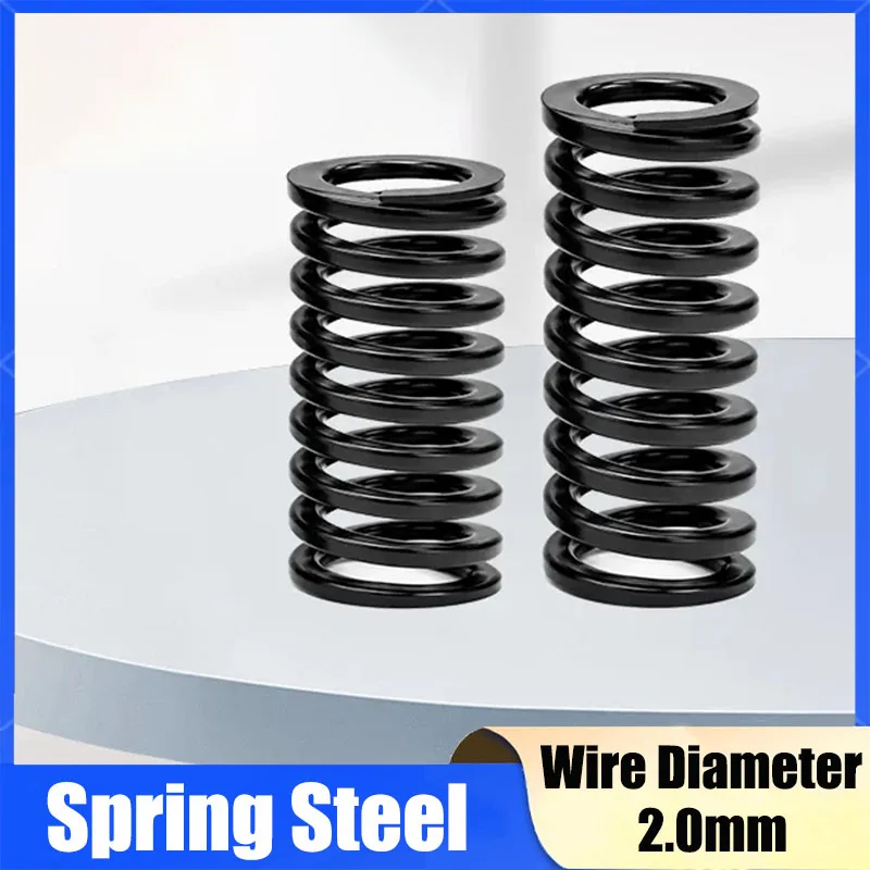 2Pcs 2.0mm Wire, Spring Steel Micro Small Compression Spring, 10mm-21mm OD & 15mm-45mm Length Support Customization