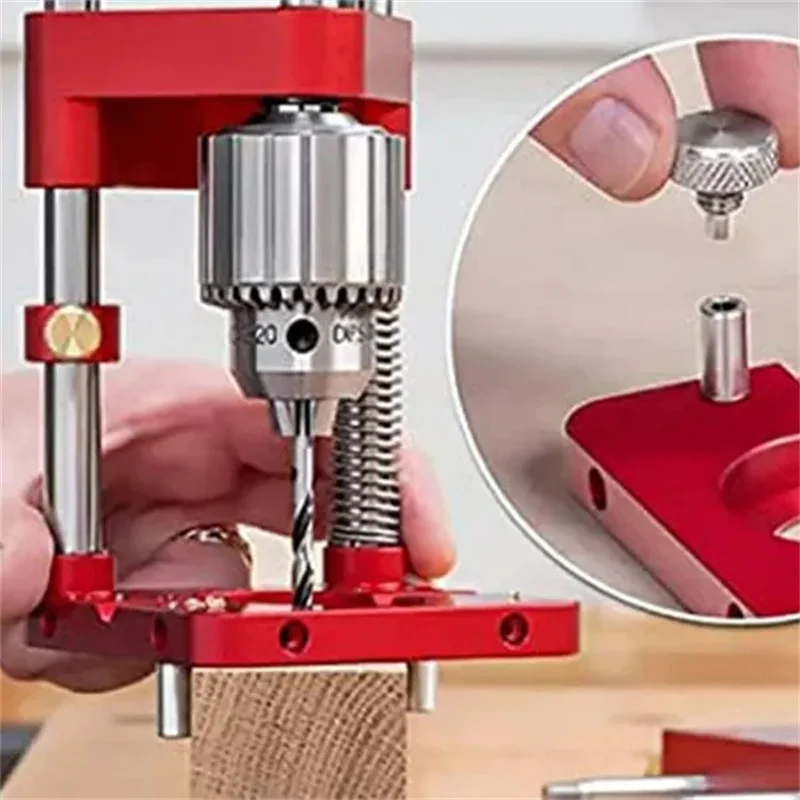 Drill Locator Hole Drill Guide Dowel Jig Convenient Labor Saving Plastic Steel Woodworking Drilling Template Guide Tool for Home