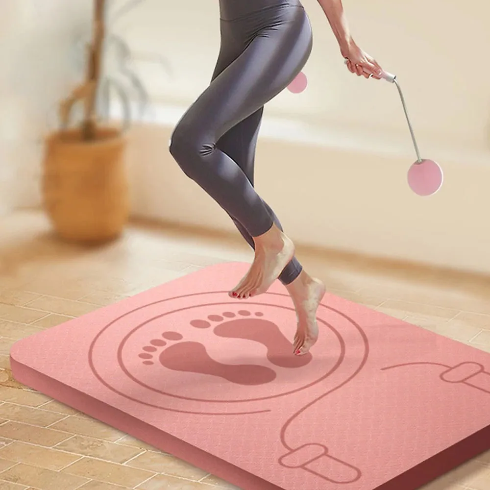 5 ألوان للصدمات الانتقال حبل حصيرة مقاوم للماء عازلة للصوت اللياقة البدنية الوسادة المنزل بساط للتمارين الرياضية TPE المضادة للانزلاق 60x45 سنتيمتر اللاسلكي حبل الوسادة #3