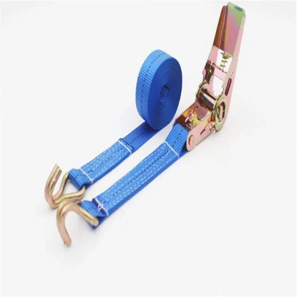 Fascio a doppio gancio da 1 pollice con tenditore a cricchetto fascetta di fissaggio per cintura in poliestere con tendicinghia 25MM 1 metro di lunghezza