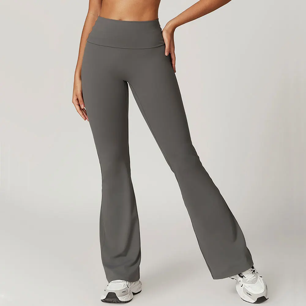 Bauchhose für Damen, Yoga, Schlaghose, eng anliegend, Tanz, hohe Taille, enge Sporthose, Fitnessstudio, Laufen, atmungsaktiv, Fitness-Leggings