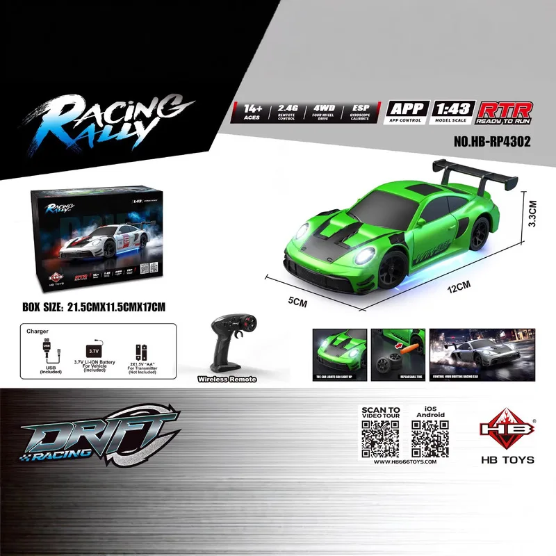 New Mini Desktop Drift Car 1:43 Full Scale 4wd High Speed Car Remote Control Toy Car Rc Car