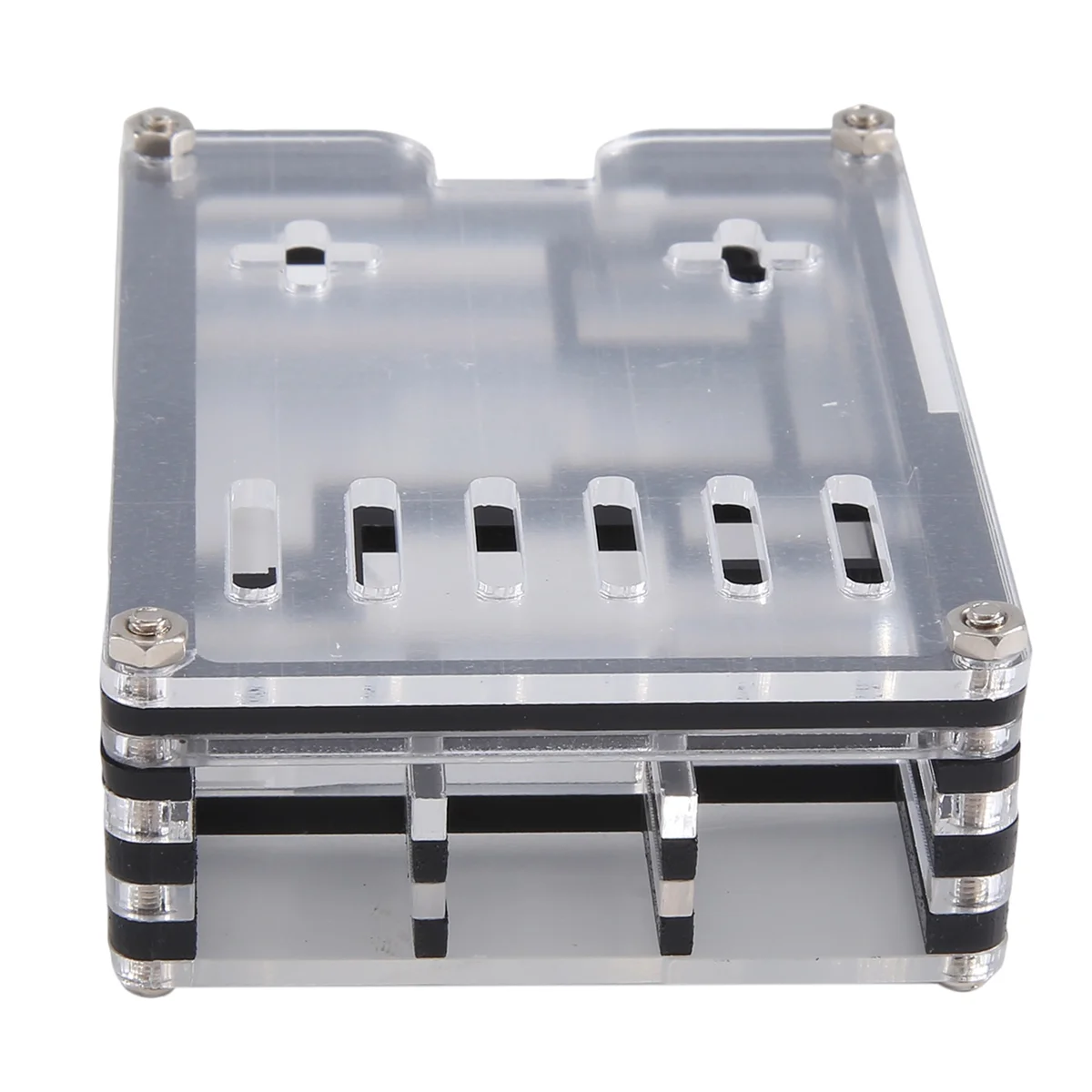 AT87-para Raspberry Pi 5 carcasa acrílica con ventilador de refrigeración oficial Raspberry Pi 5 cierre de 9 capas para Raspberry Pi 5