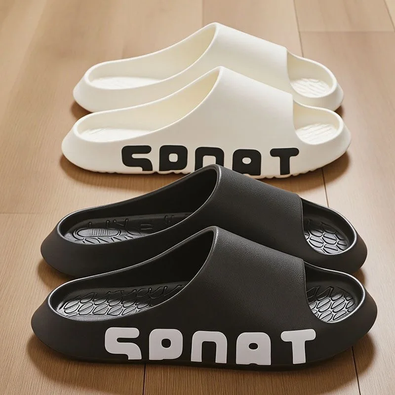 

Men's thick-soled cool slippers men's summer outer wear home shoes one-word breathable beach shoes outdoor sandals men
