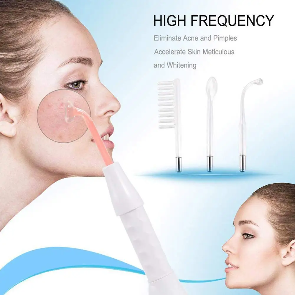 Electrotherapy Comb Acne Removing Instrument High Frequency Beauty Device Machine Facial Micro-current Portable