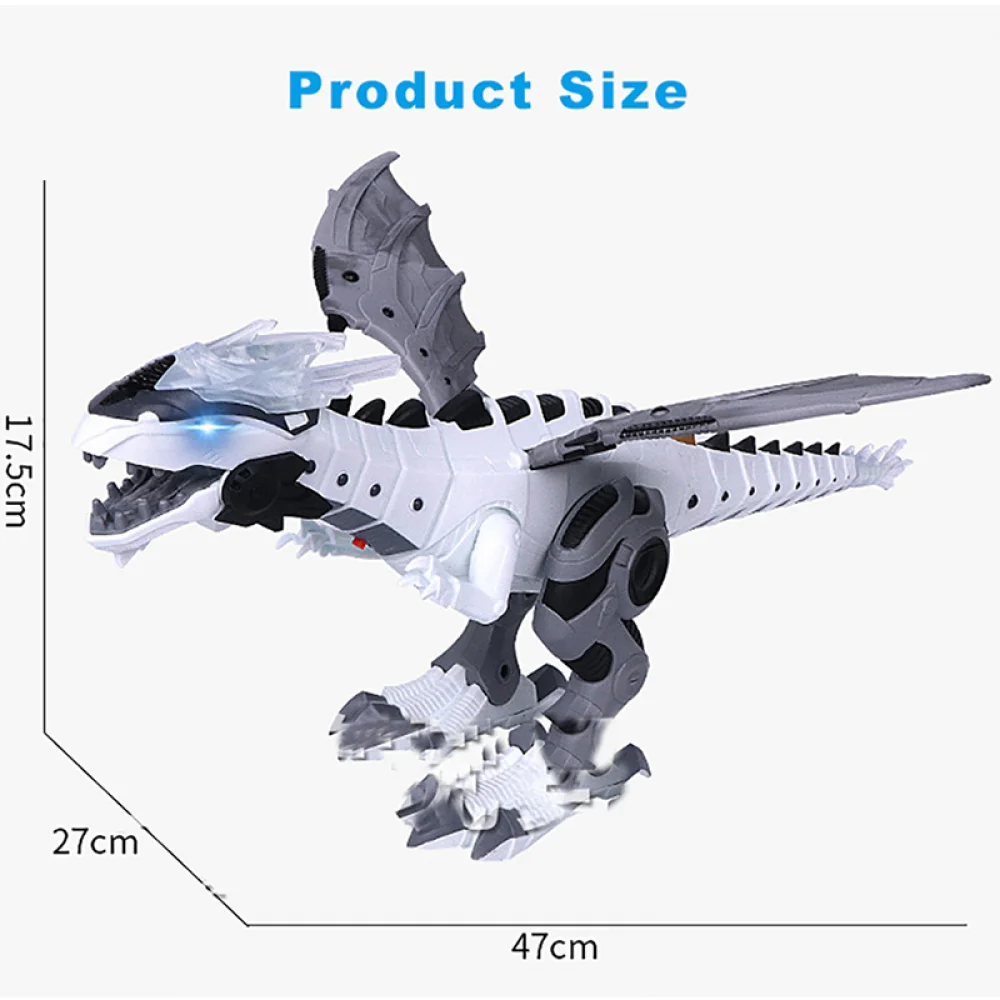 Simulation Fire Mechanical Dinoasur Water Spray Cool Light Electric Children Entertainment Puzzle Model Game Toys for Boys Gifts