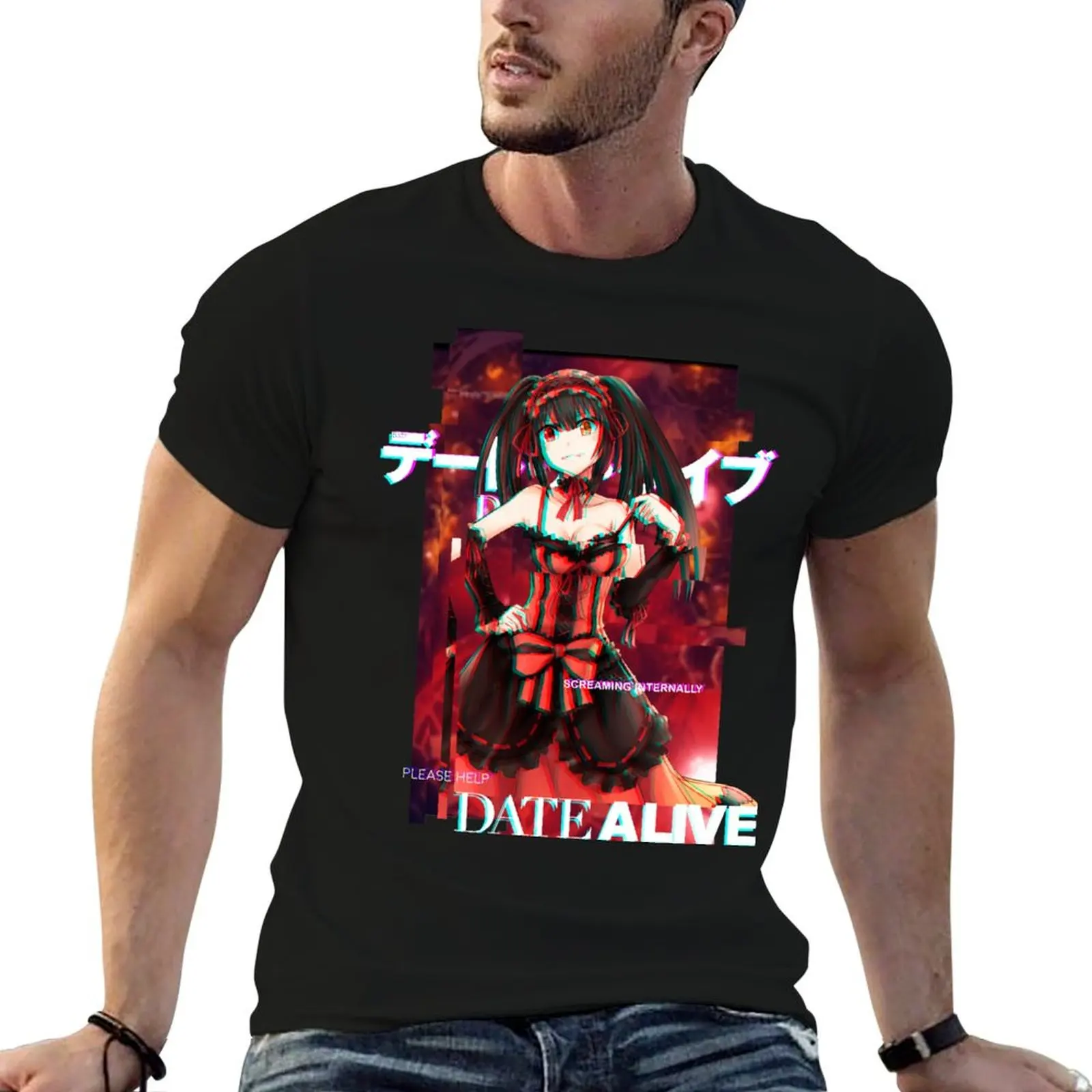 Kurumi - Date a live T-Shirt anime t shirts oversize cotton t shirt man anime t shirts for man T-shirt