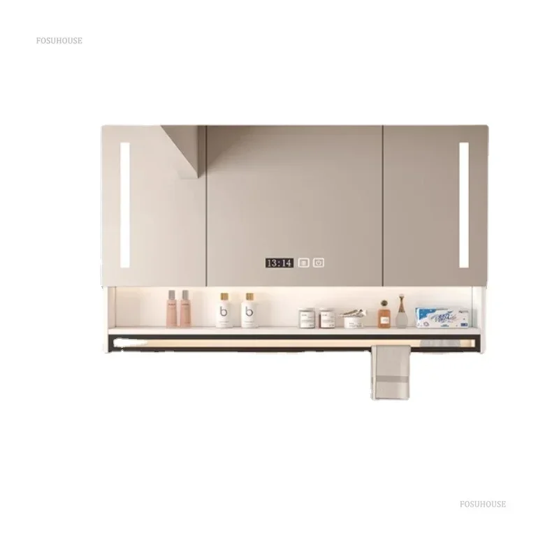 モダンなバスルームミラーキャビネット家庭用家具壁掛け防曇バスルーム収納統合シンクキャビネットバックライト付き K