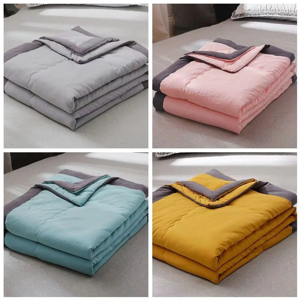 New Double Sided Cooling Blanket Cold Effect Breathable Conditioning Quilt Spring Summer Solid Color Cooler Quilt