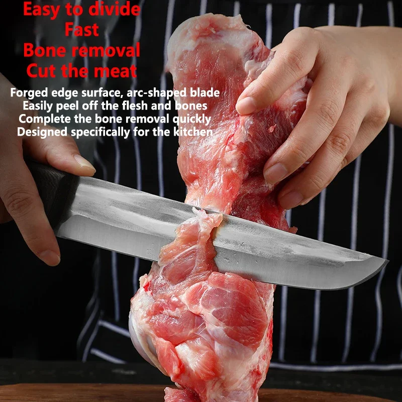 

Japanese Professional Kitchen Fruit Sushi Knives Forged Meat Removal High-hardness Splitting with Knife Sleeves