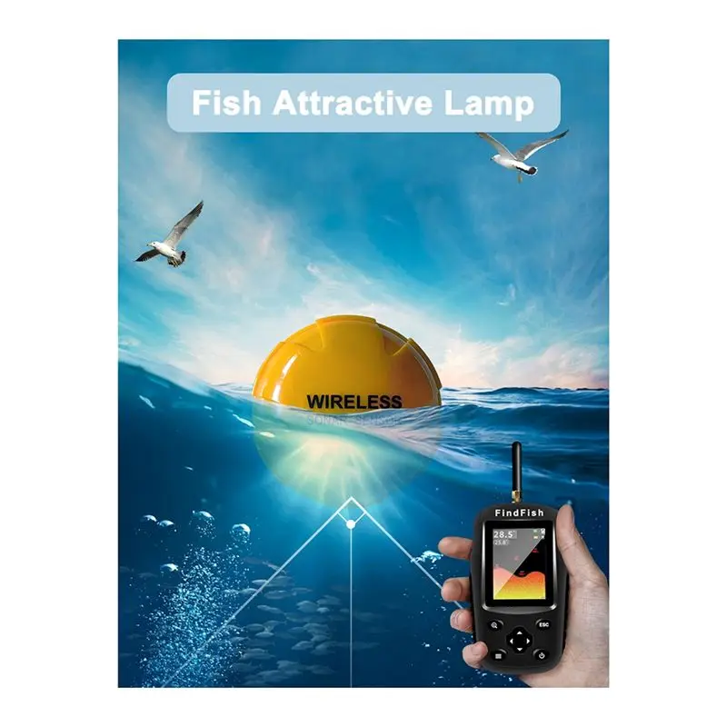 Quality Smart English Russian Menu Wireless Sonar Portable Fish Finder Sensor Echo Sounder Alarm River Lake Sea Bed Live - view 4