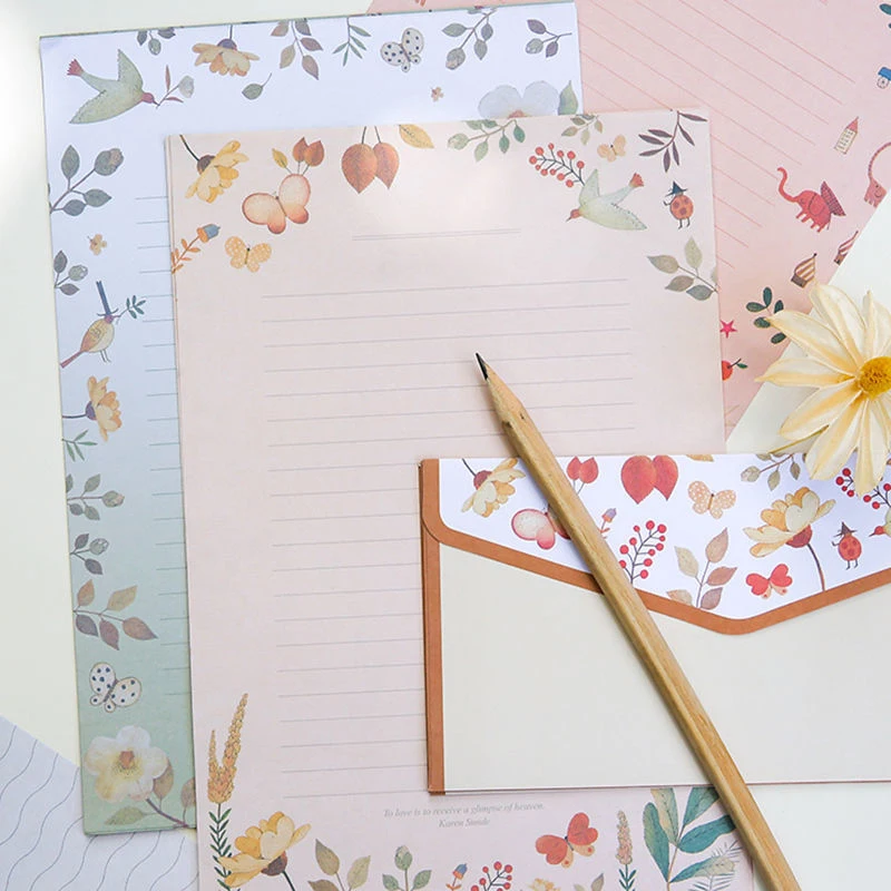 36pcs Envelope for Letters  Flowers Ins Retro Romance Envelopes for Invitations Wedding Greeting Card Letter Paper Stationery