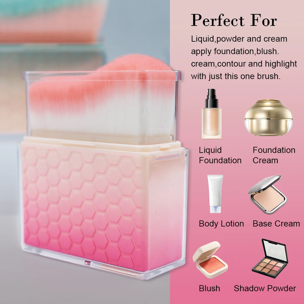 Wavy Tanning Soft brush Body Face Makeup Foundation Blush Powder Brush Cover Dust Proof Extensible Handle Portable Design