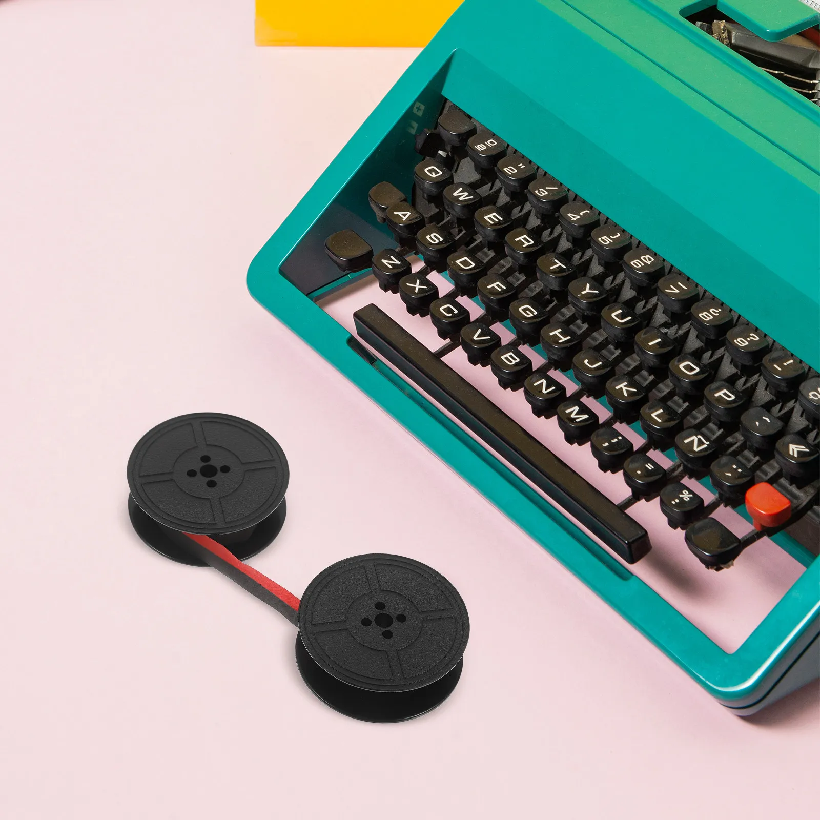 

2Pcs Mechanical Typewriter Ink Ribbon Vintage Manual Dual Spool Black Red Replacement Tape for English Typewriters