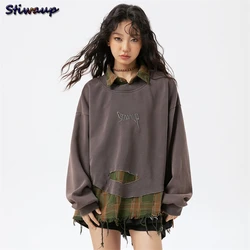 Women's New Hoodie Sweatshirts Off Shoulder Hoodies Women Youthful Sweatshirt Woman Spring Clothes Y2k Fashion Korea Streetwear