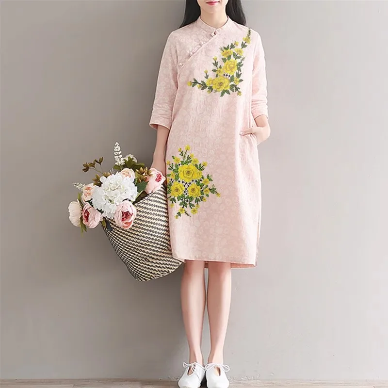 1 Satz/los Große Bestickte Pfingstrose Blumen Spitze Patch Applique 3D Mantel Kleid Bekleidungs Stoff Nähen DIY Zubehör – Detail 29