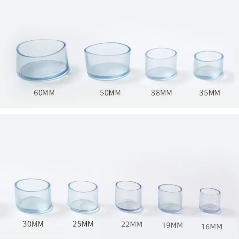 1-5pcs Transparent PVC Table Chair Leg Feet Pad Caps Round Non-slip Feet Plugs Cover Furniture Leveling Feet Home Decor