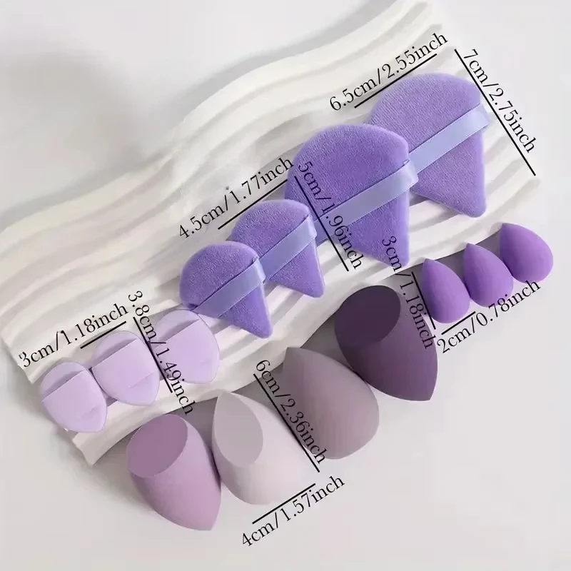 4/14개 메이크업 스펀지 코스메틱 블렌더 뷰티 에그 파운데이션 스펀지 퍼프 파우더 퍼프 메이크업 액세서리 여성 메이크업 도구