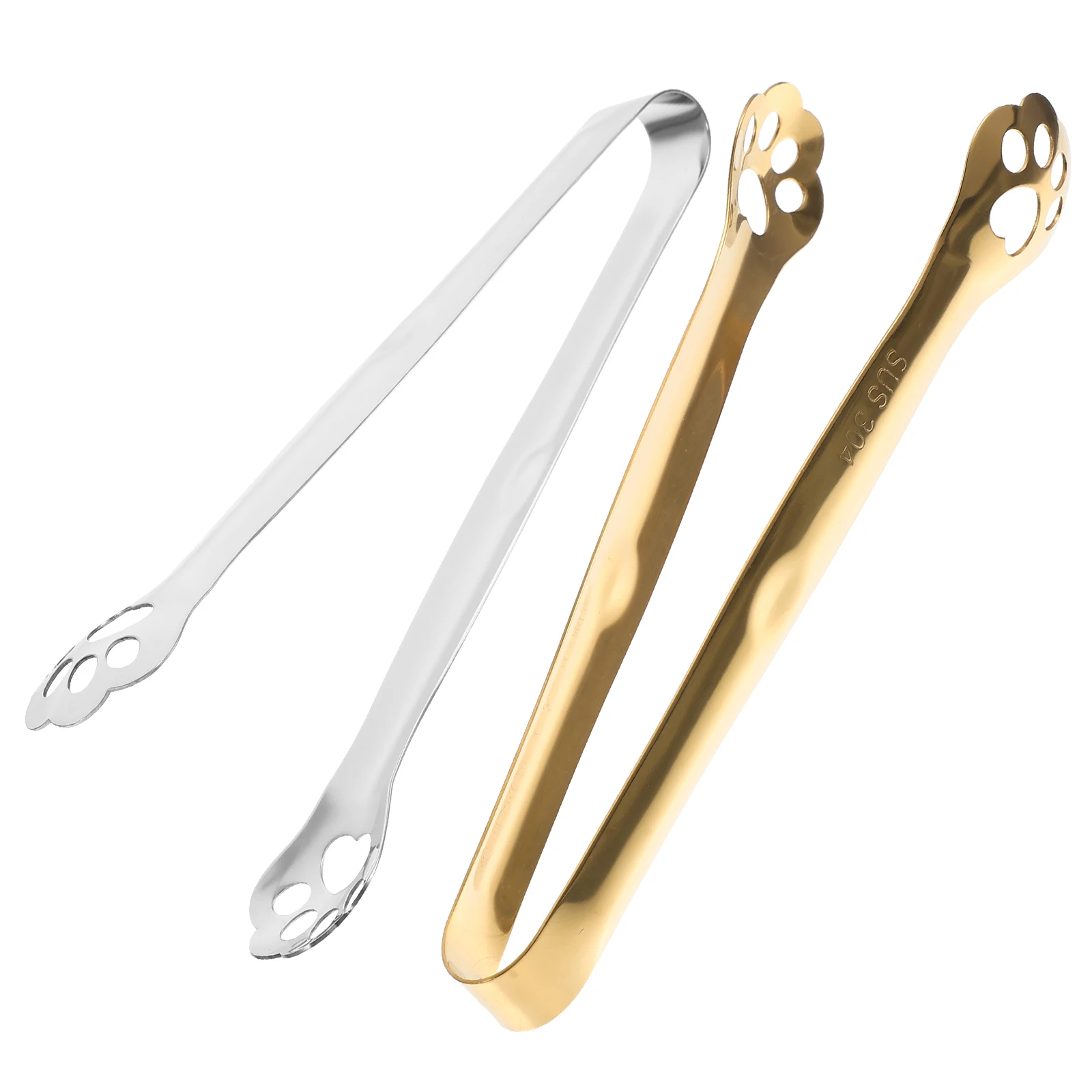 

2pcs Cat Claw Salad Tongs Stainless Steel BBQ Tool Outdoor Camping Kitchen Portable Grill Holder Lightweight Practical Christmas