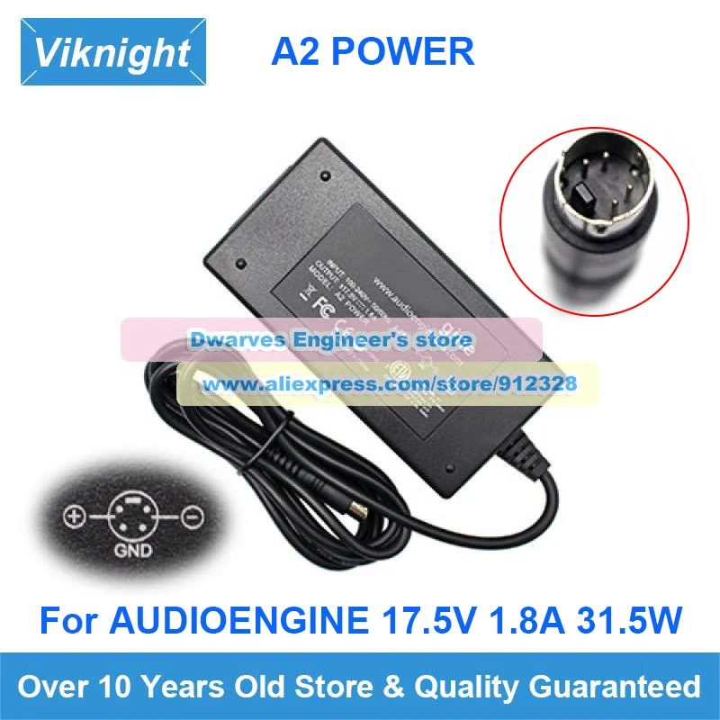 Genuine 17.5V 1.8A AC Adapter 31.5W A2 POWER Charger For AUDIOENGINE2 AUDIOVISION A2 N22 SPEAKER Power Supply Round with 5 Pins