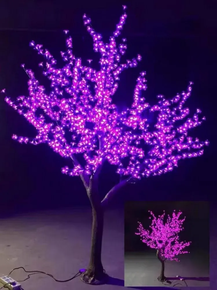 Natural Tree trunk LED Artificial Cherry Blossom Tree Light Christmas 3m Height 110/220V Rainproof Outdoor Use