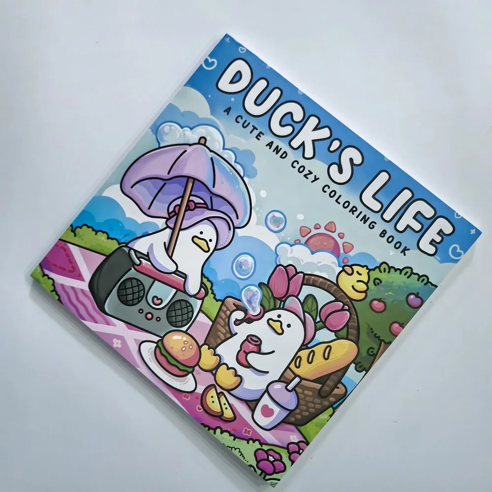 Duck‘s Life A Cute And Cozy Coloring Book for Adults Cute Drawing Book Perfect Gift for Party and Birthday