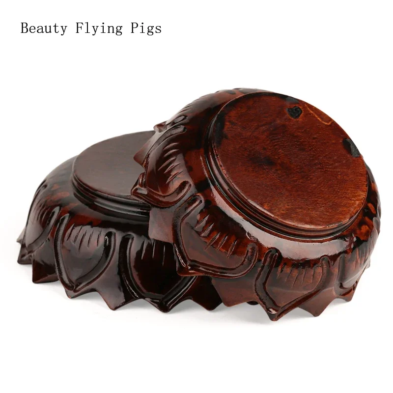 1PCS solid wood bonsai ornament bracket for viewing stone Buddha statue vase lotus base room decoration