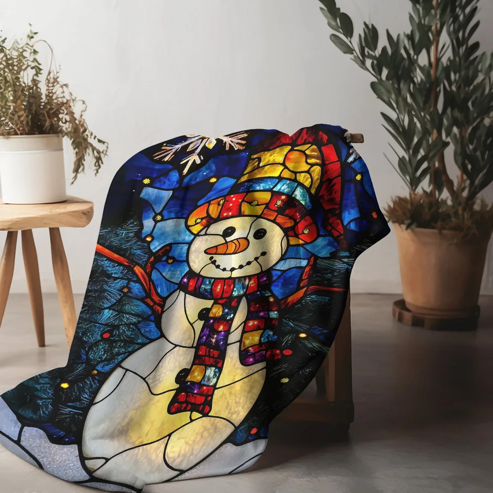 

Тюну без рамы, милое одеяло со снеговиком для дивана-кровати, декоративное мягкое теплое одеяло