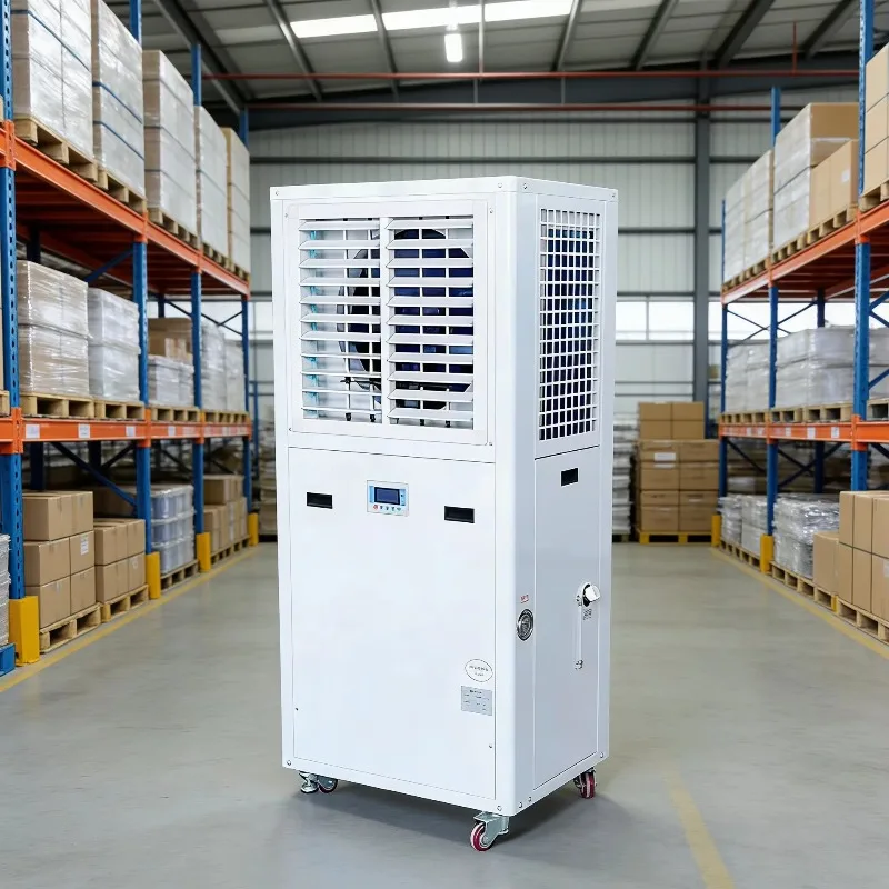 Airo 7HP Single Fan Louver Industrial AC Unit Compact Floor Standing Air Conditioner R-410A Factory Local Cooling Equipment