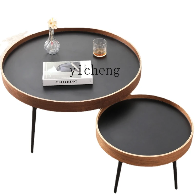 

ZC Small round Table Small Coffee Table Small Apartment Home Living Room Simple Modern Multifunctional Table Combination