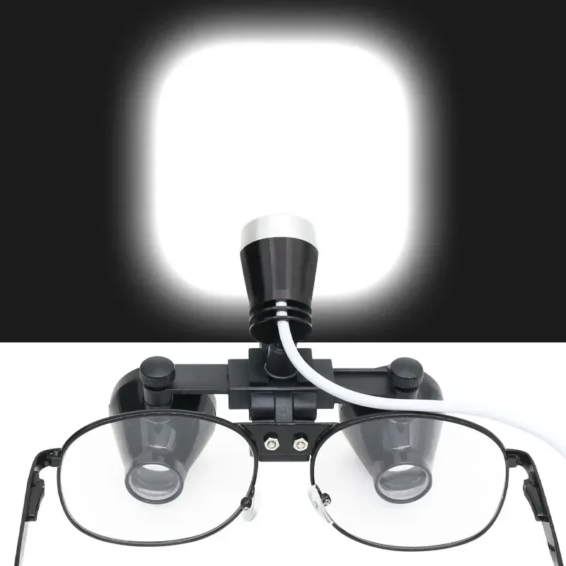 Professional Headband Magnifying Loupe with LED Light,Portable Binocular Magnifier Glasses for Jewelry Inspection,Crafts Beauty