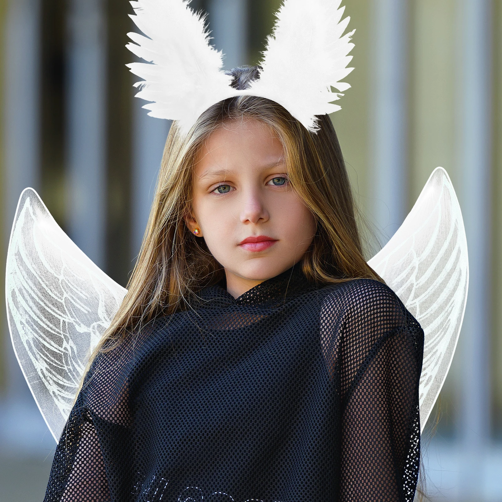 

Angel Outfits for Girls Cosplay Wings Headband Costume Women Decorative Headpiece