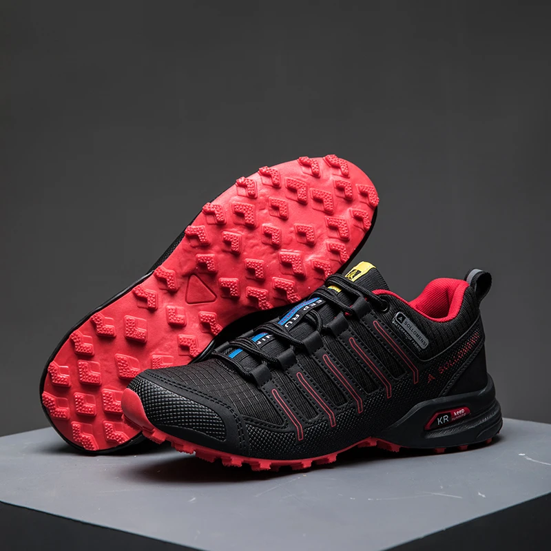 Men's Wear-Resistant Hiking Shoes Mountain Climbing Walking Shoes Tactical Training Shoes Outdoor Breathable Cycling Shoes