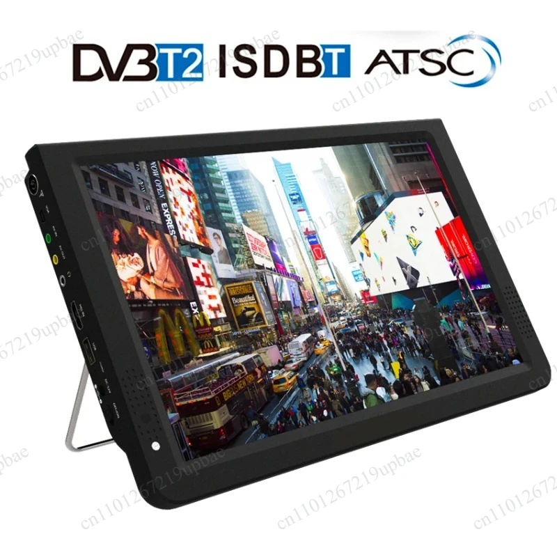 12‑Inch HD Portable Mini Car Television, DVB‑T2 ATSC ISDB‑T Digital Analog TV Support HDMI USB SD Card MP4 Playback