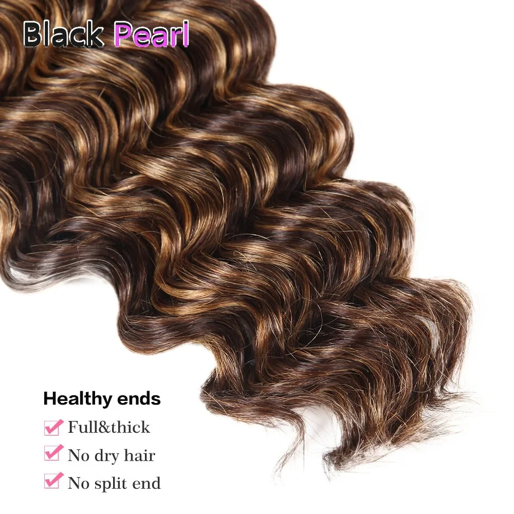 100% Unprocessed Human Hair Weave Remy Hair Bundles Deep Wave Bundles Human Hair Curly Weave Human Hair Bundles