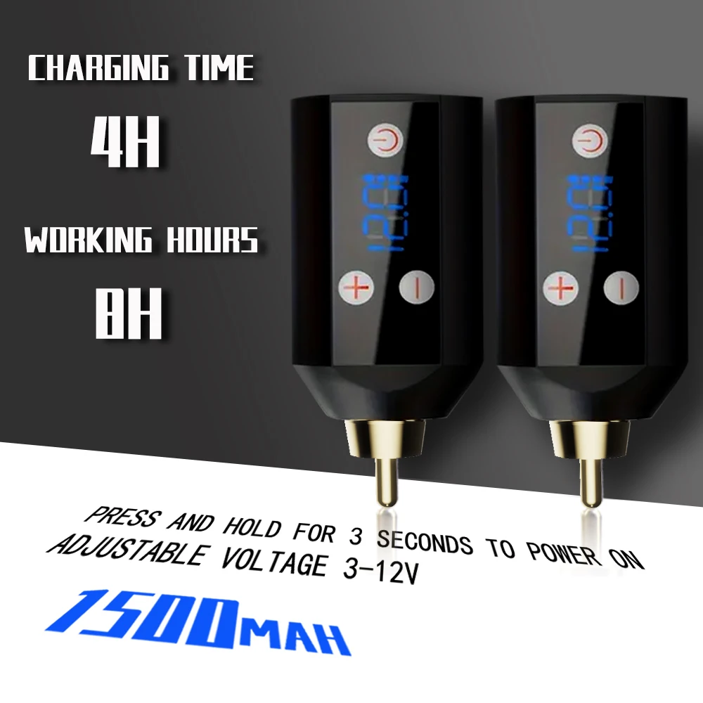 Набор ручек для татуировки Gold Plume — фиолетовая ручка для татуировки с 10 иглами, 8 цветов чернил, набор тату-машинки с беспроводным источником питания для татуировки и профессиональными принадлежностями для татуировки, набор тату-пистолетов для начинающих, Tm-74