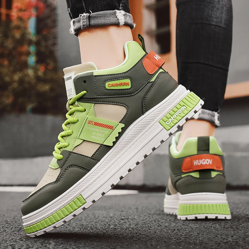 

New Fashion Skateboard Shoes for Men Comfort Platform Men's High-top Sneakers Non-slip Casual Sports Shoes zapatillas de skate