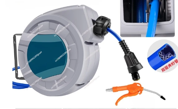 Automatische slanghaspel met luchttrommel, pneumatisch gereedschap voor autoreparatie, automatische automatische pijprolmechanisme van het telescopische ophangingstype