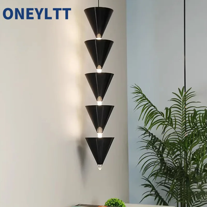 

Modern minimalist hourglass pendant light, living room sofa, creative atmosphere light, designer model room bedroom bedside lamp