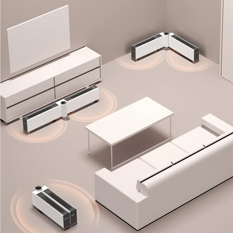 Calentador HDW22MV para el hogar, calentador de zócalo de grafeno, calentador eléctrico plegable de 2200W, hoja eléctrica impermeable IP24, sala de calentamiento rápido