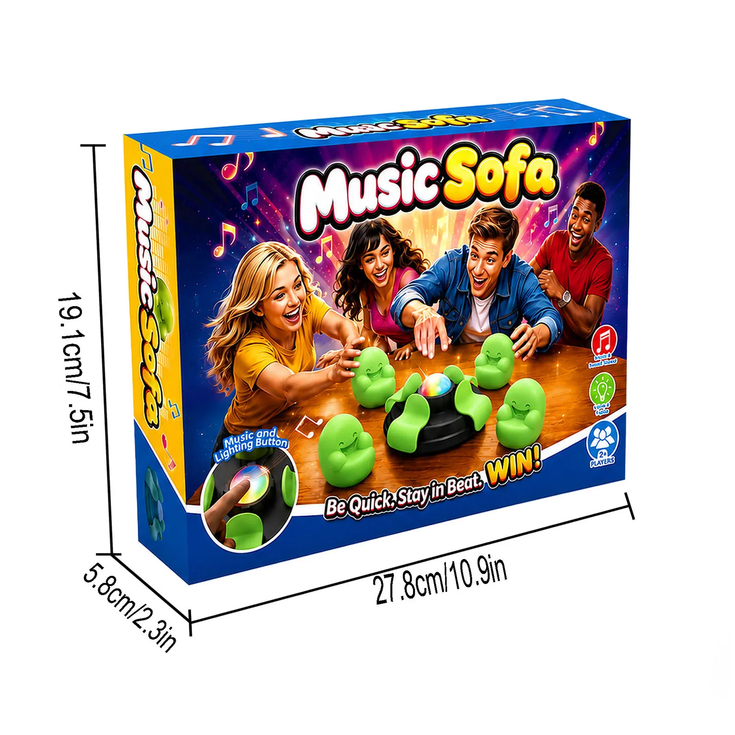 Children's Musical Chair Grab Game Family Party Interactive Rotating Toy Desktop Quick Thinking Game view 2