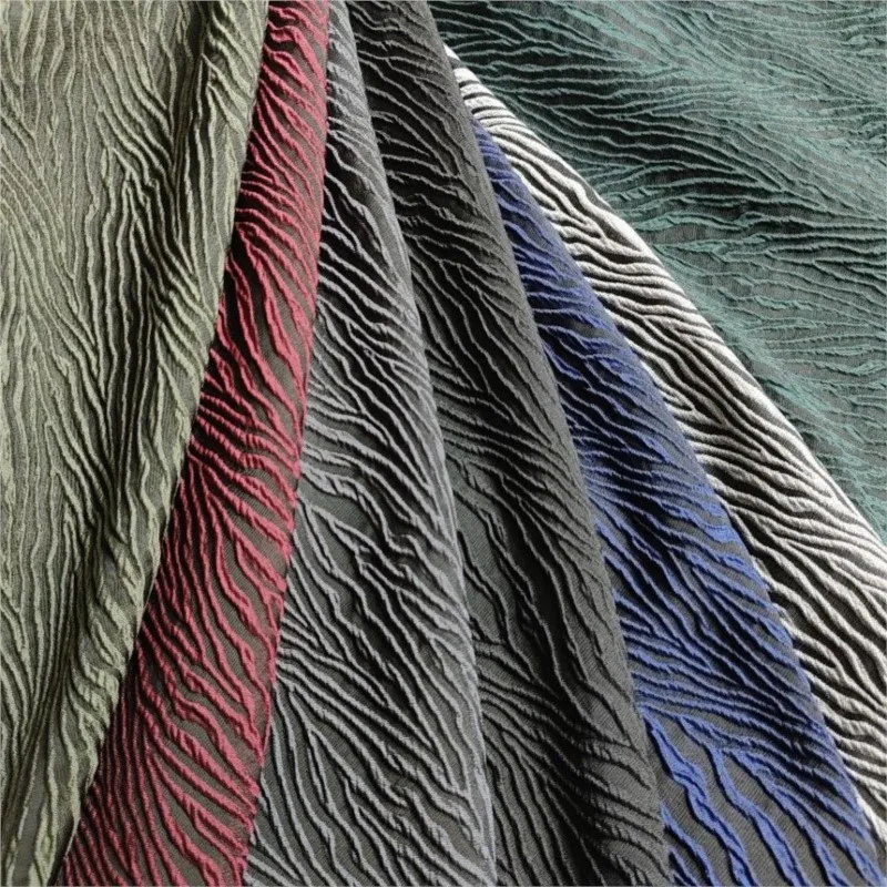 Three-dimensional relief geometric simple and elegant jacquard fabric suit shorts shoes bags skirt
