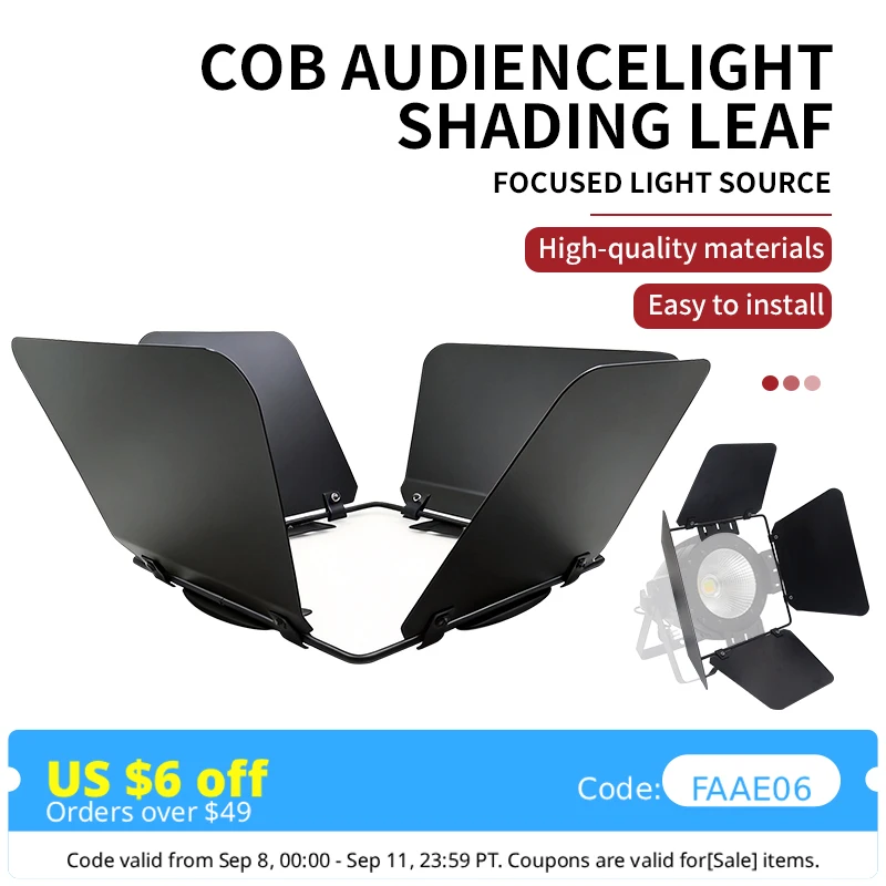 LED Par Lights COB Light-blocking Leaves 100W/200W Barn Door Custodia in Alluminio Illuminazione Scenica