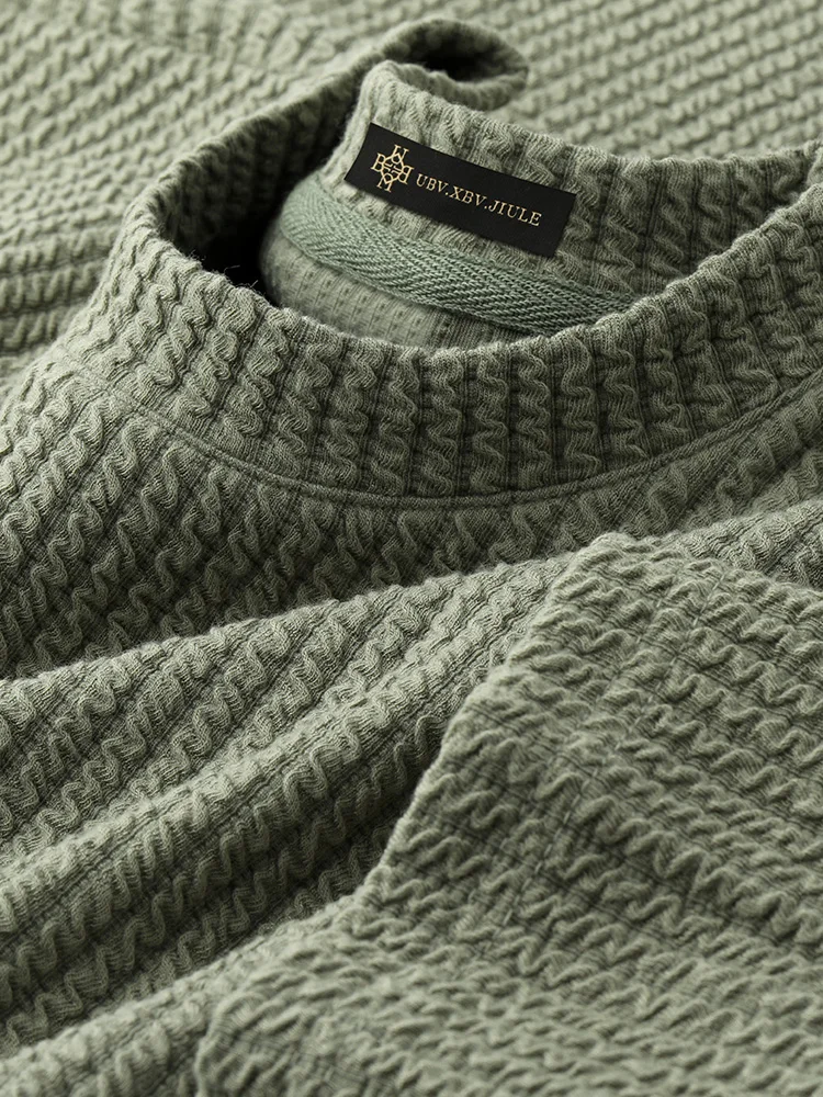 

Ta416 Autumn Winter Casual Thin Sweatshirts For Man Soft Comfortable Solid Color O-Neck Long Sleeved Loose T-Shirts Pullover Top