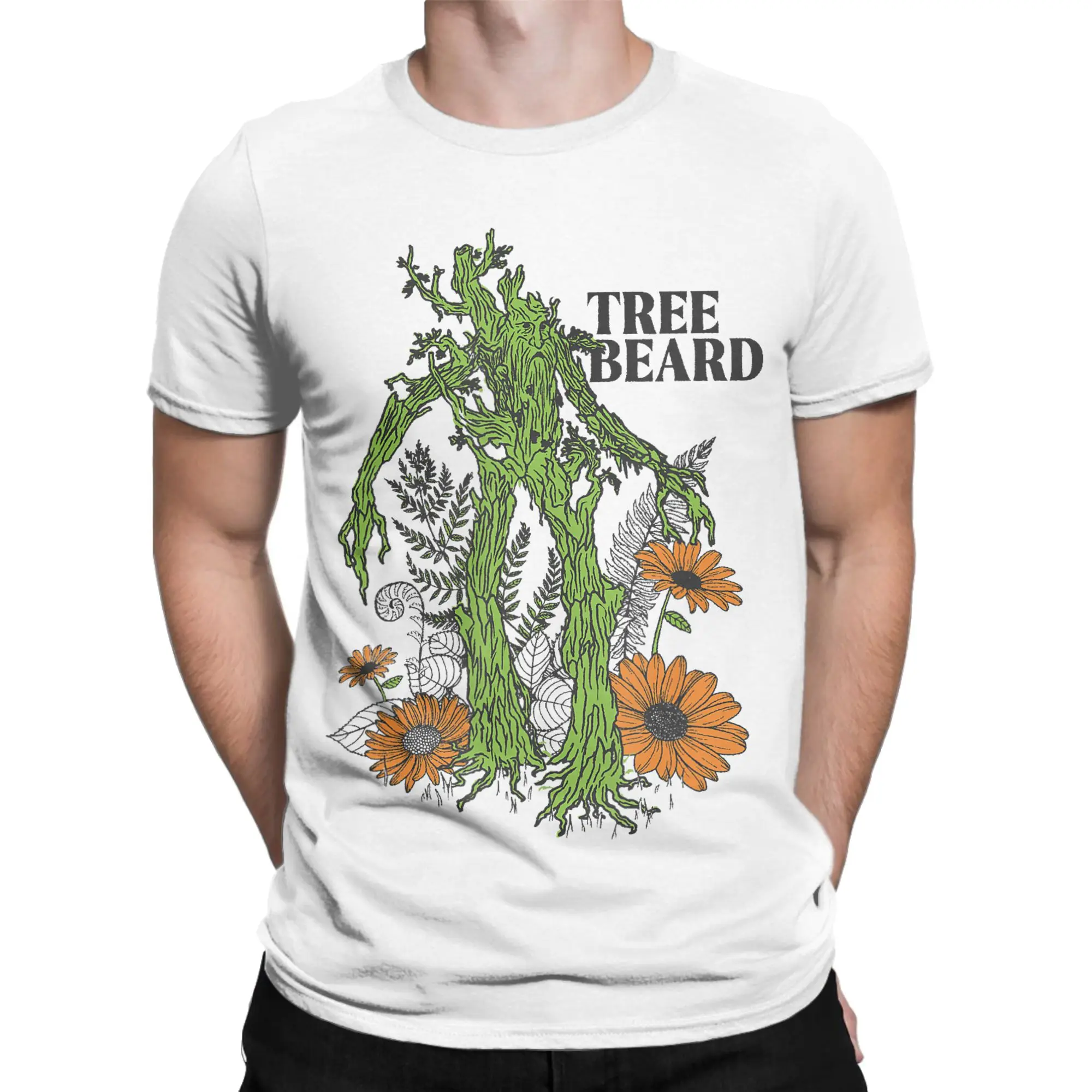 L-Lords R-Rings Tree Beard Nature Men Women's T Shirts  Vintage Tee Shirt Crew Neck T-Shirts Pure Cotton Summer Clothes